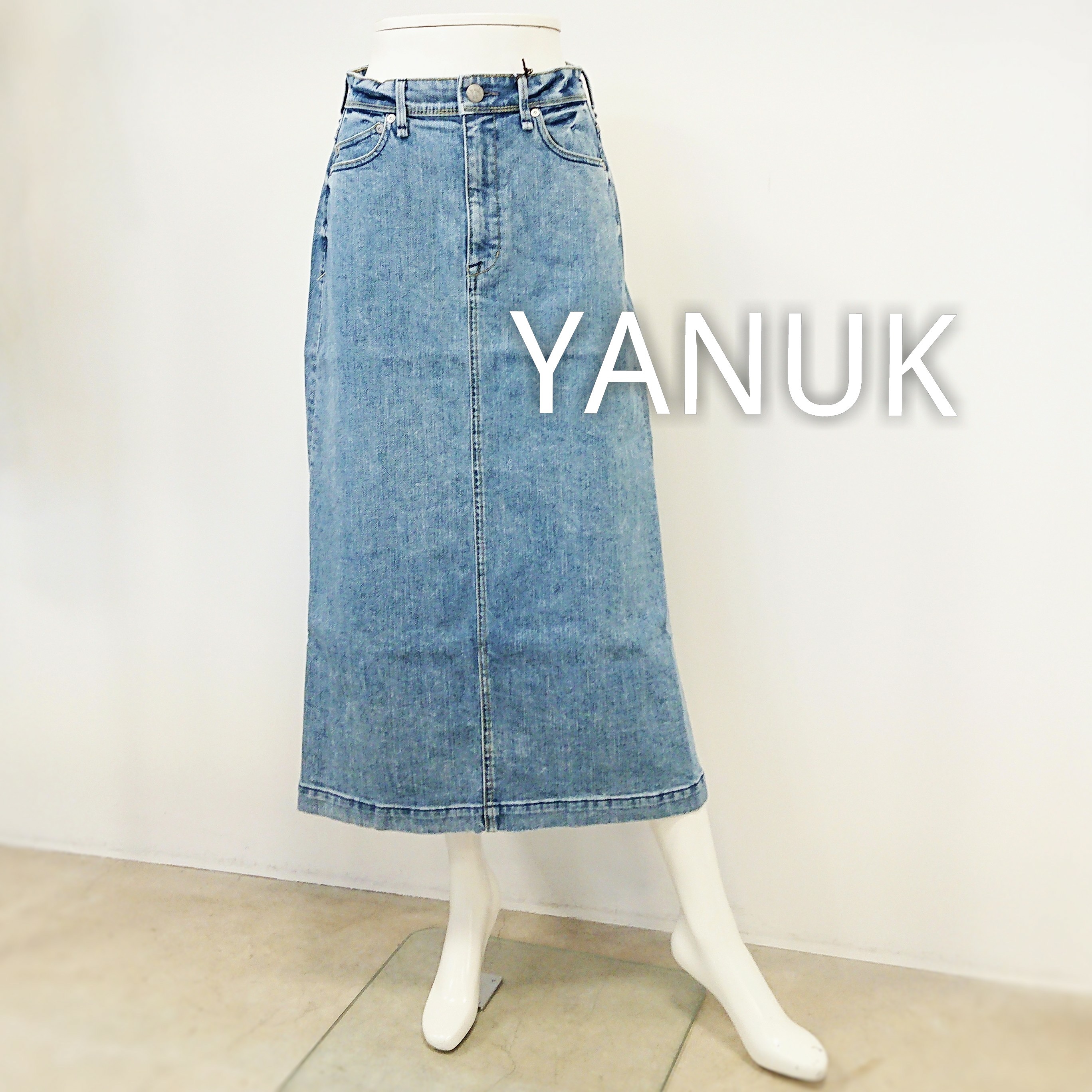 YANUK スリットボックスデニムスカート S r14 www