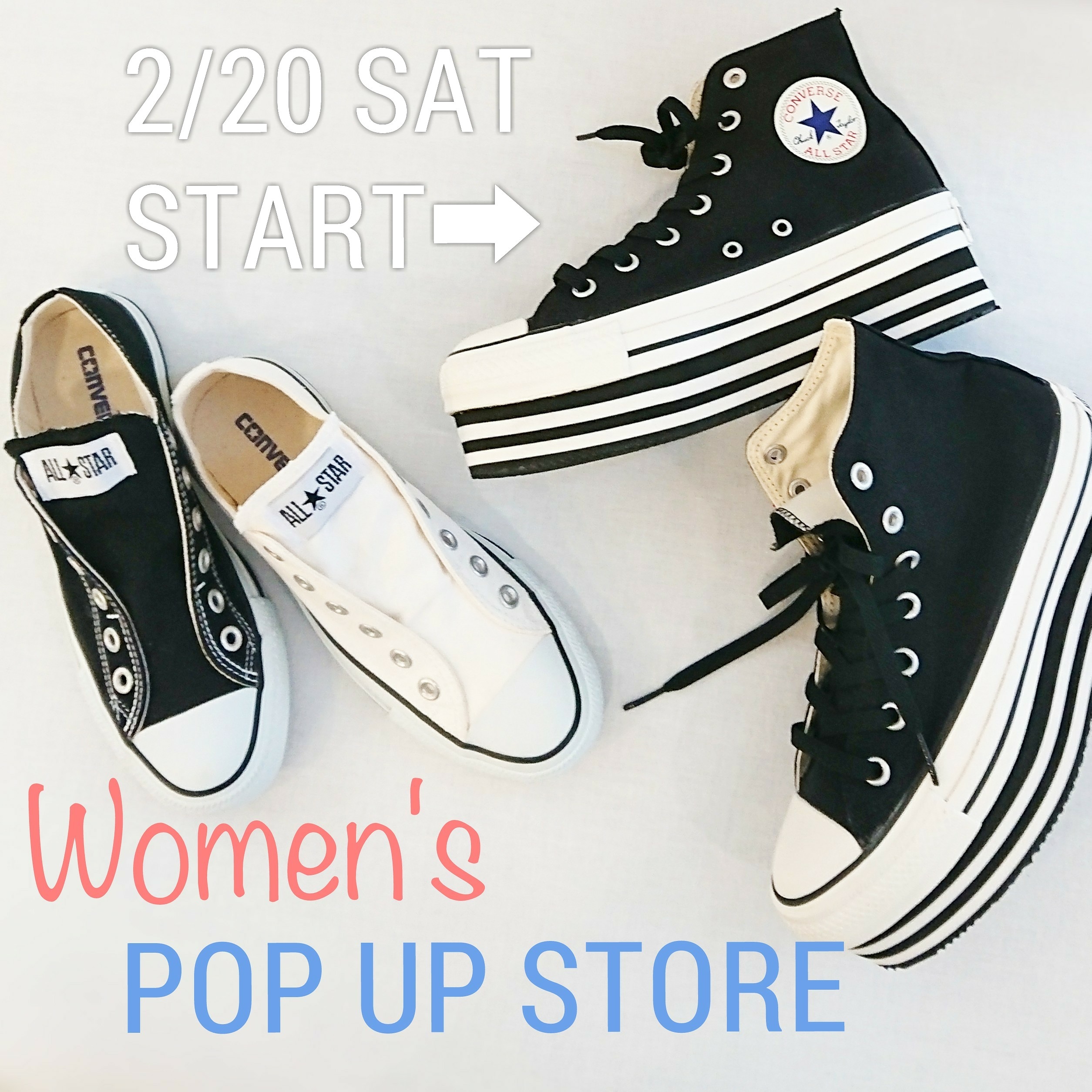 ピックアップ Converse スニーカー Pop Up Store 2 Sat スタート ボワール インターナショナル Voir International